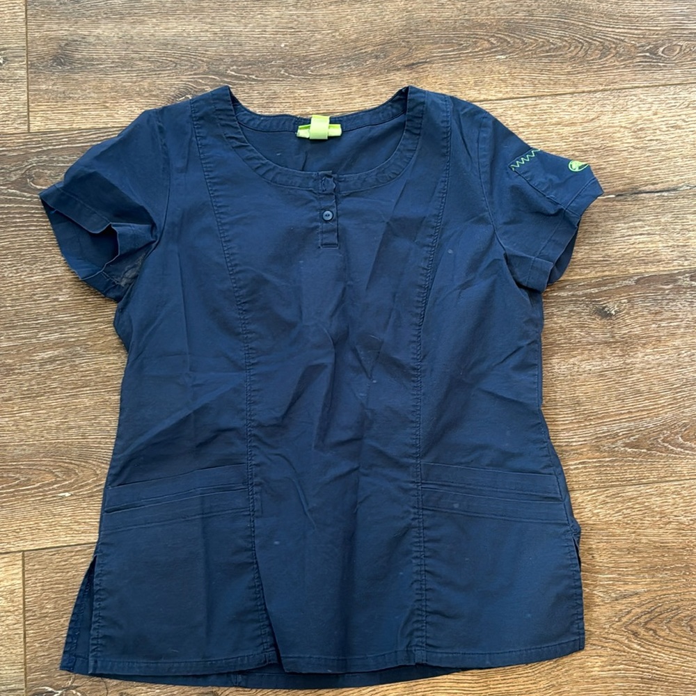 Crocs navy scrub top‎ small
